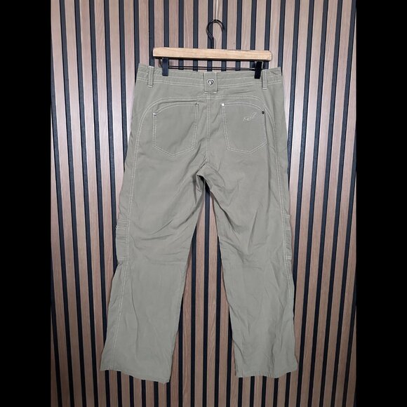 Kuhl Cargo Pants 12 Womens Beige Hiking Cotton Nylon Straight Performance - Picture 2 of 9